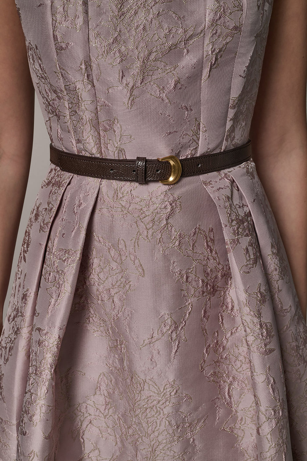 Donna Karan | SLEEVELESS ASYMMETRIC MIDI FIT AND FLARE DRESS