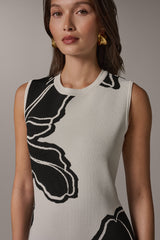 Donna Karan | SLEEVELESS MIDI SWEATER DRESS