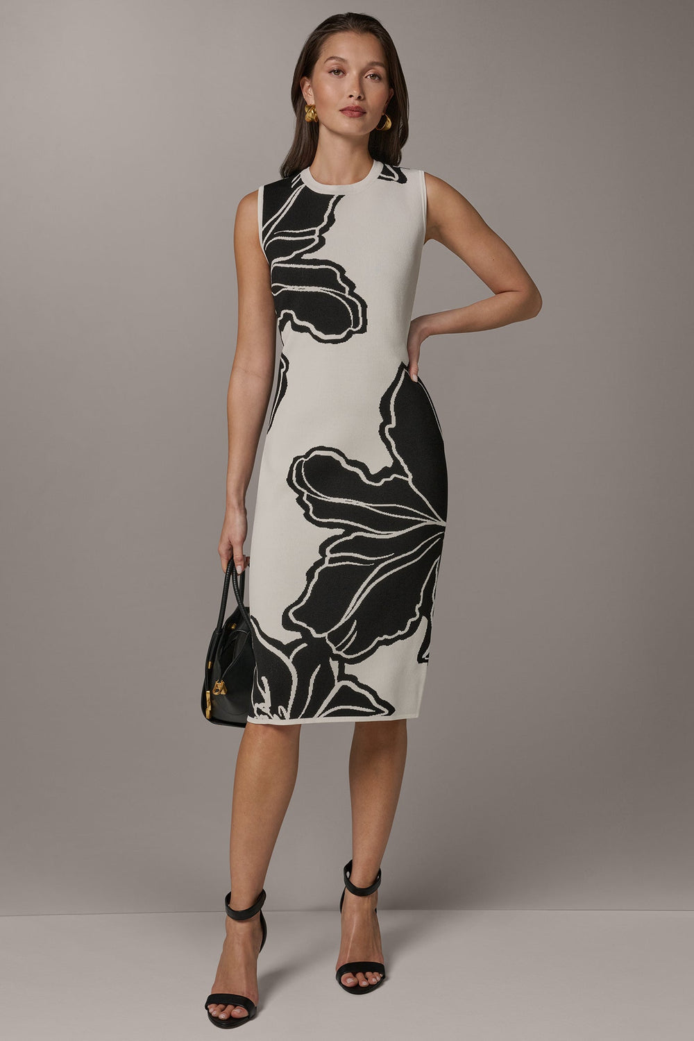 Donna Karan | SLEEVELESS MIDI SWEATER DRESS