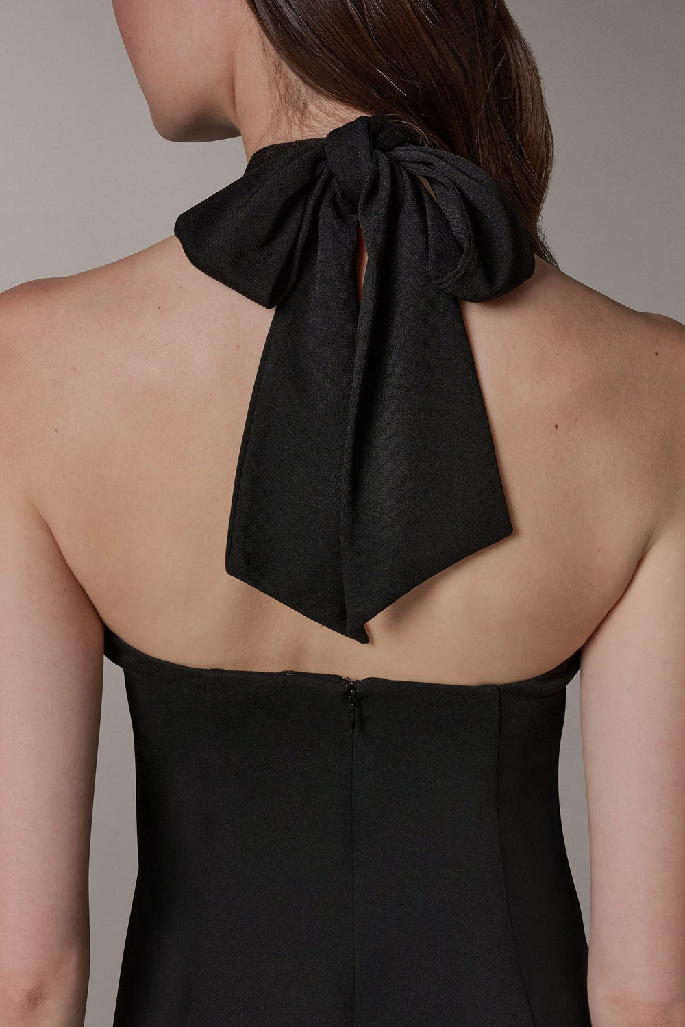 Donna Karan | SLEEVELESS MIDI A-LINE HALTER DRESS