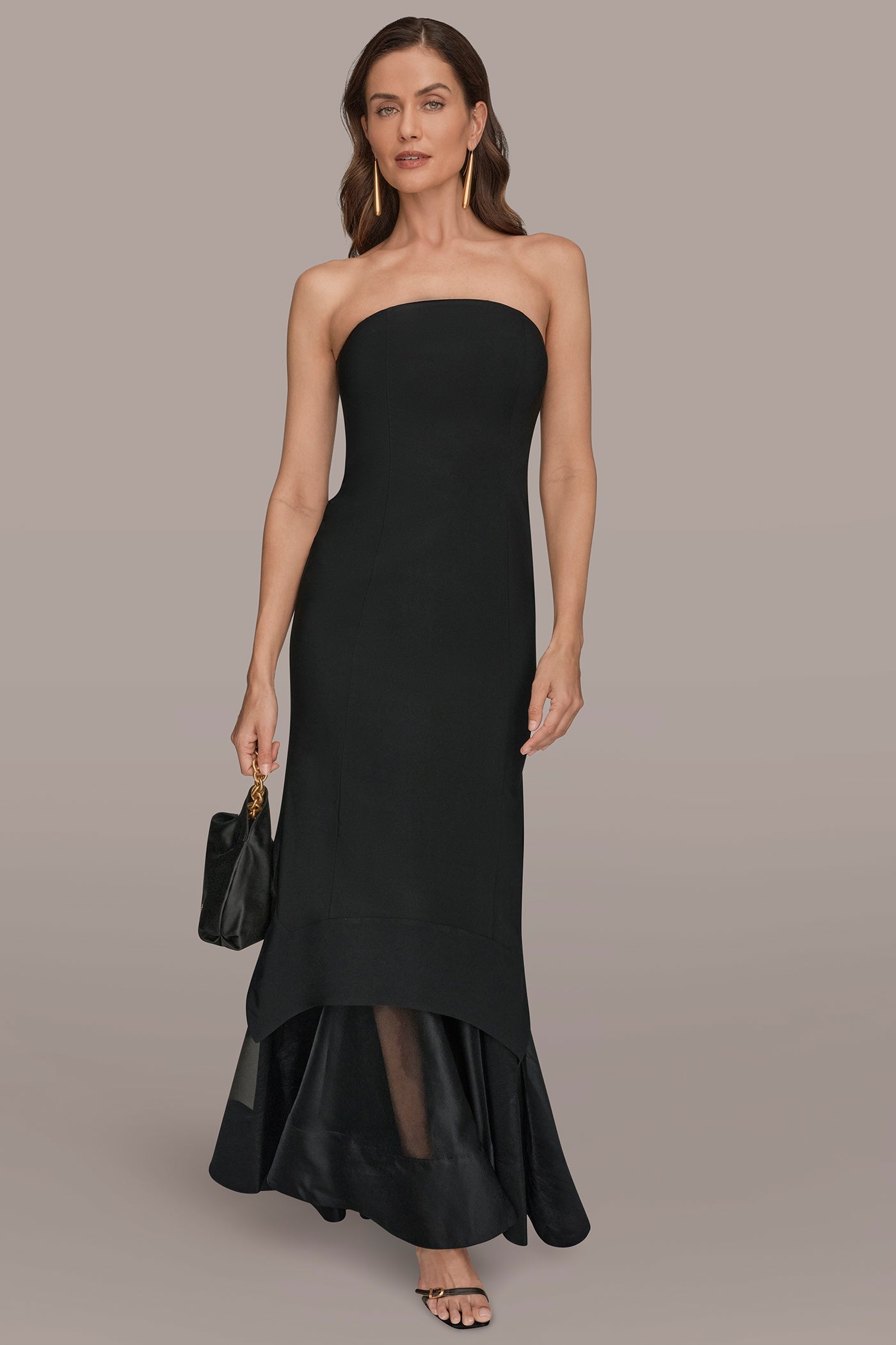 Donna Karan | STRAPLESS ORGANZA SKIRT GOWN