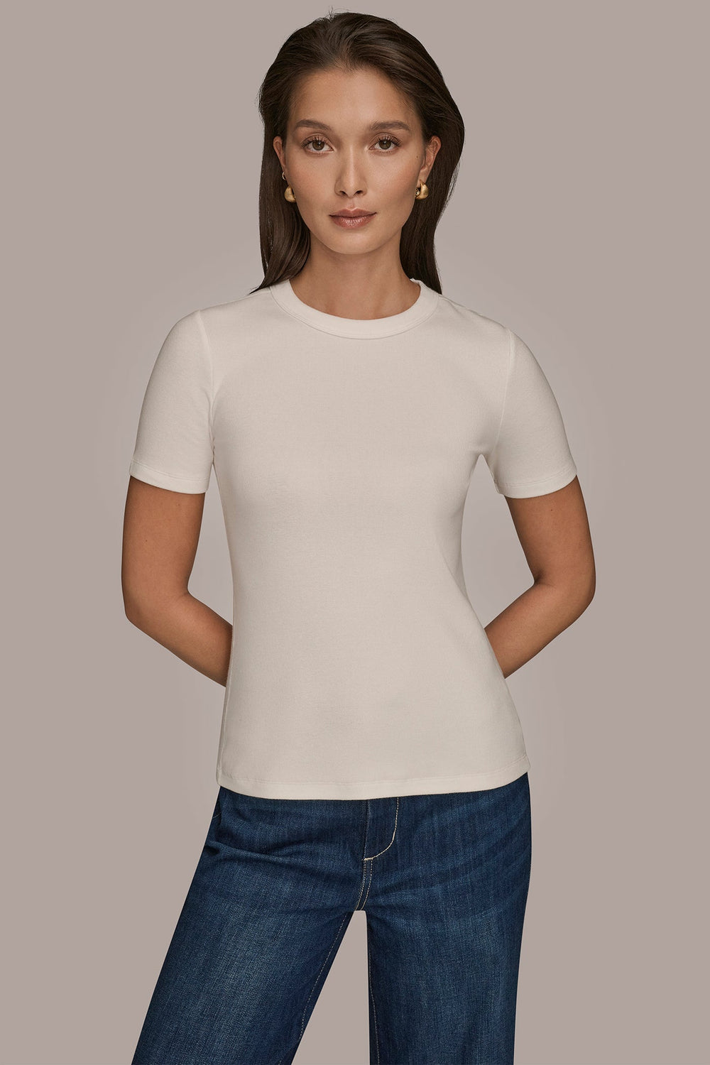 Donna Karan | SHORT SLEEVE CREW NECK TEE
