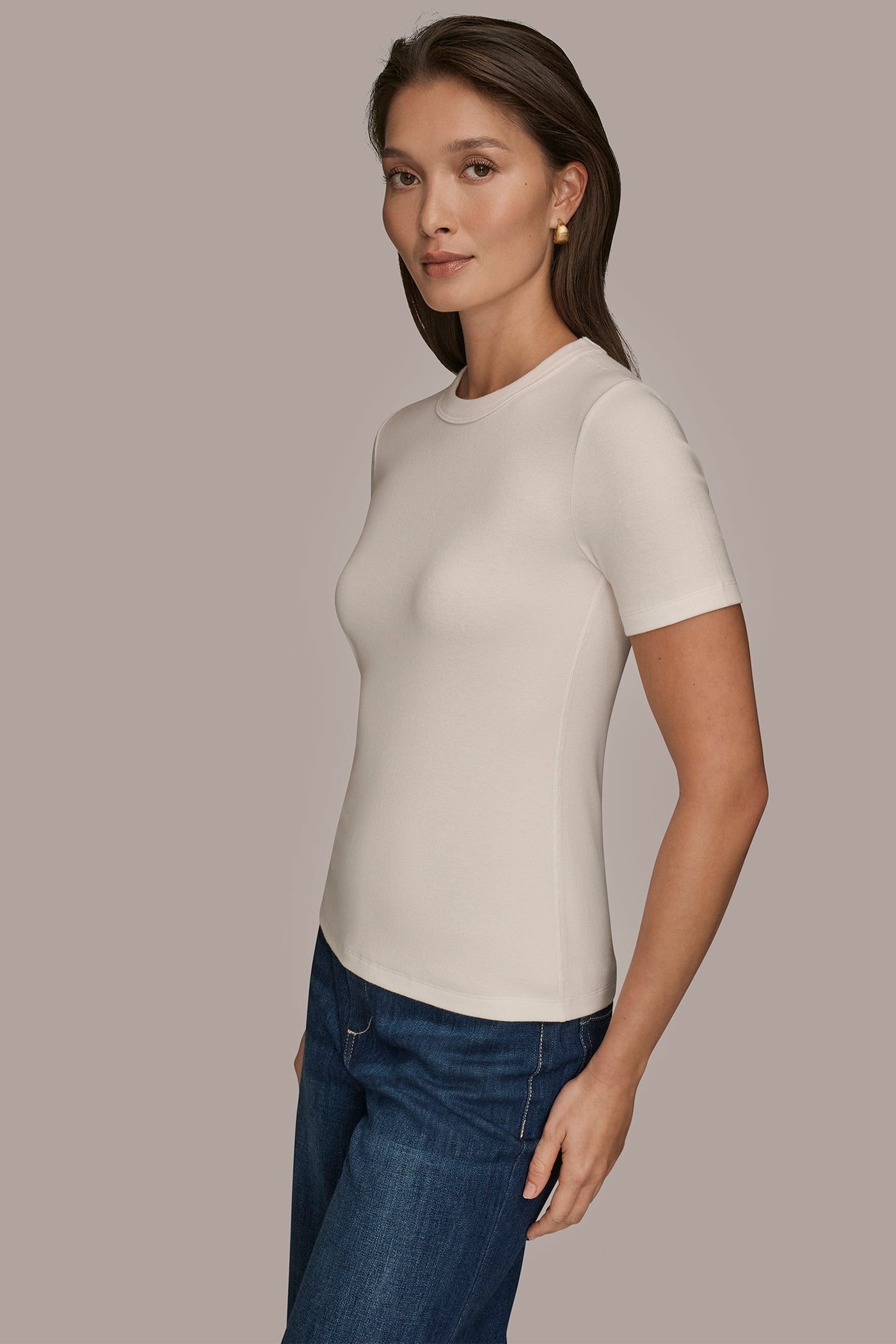 Donna Karan | SHORT SLEEVE CREW NECK TEE