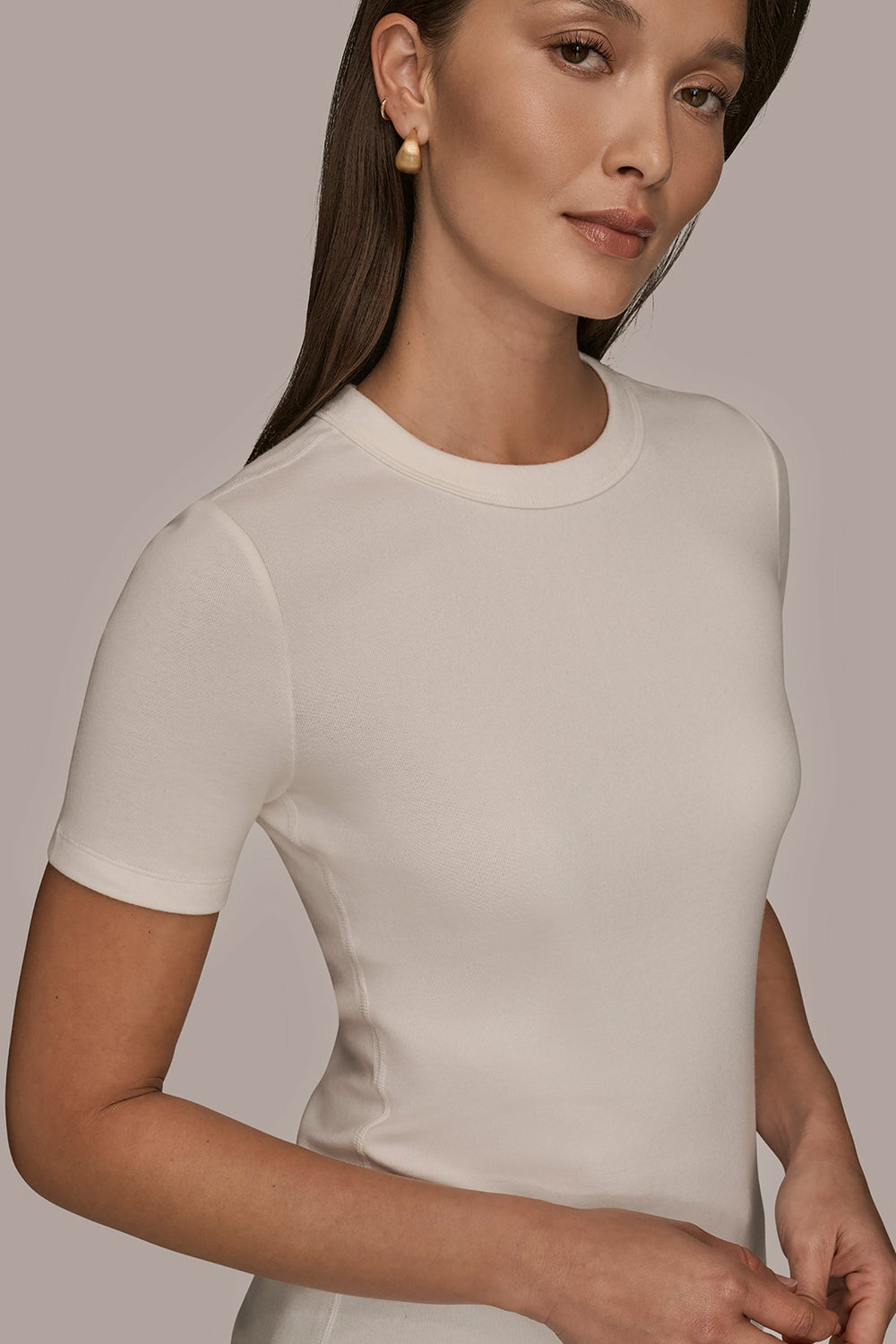 Donna Karan | SHORT SLEEVE CREW NECK TEE