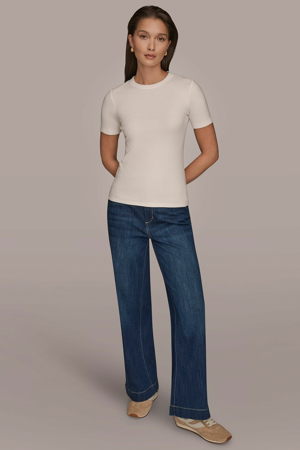 Donna Karan | SHORT SLEEVE CREW NECK TEE