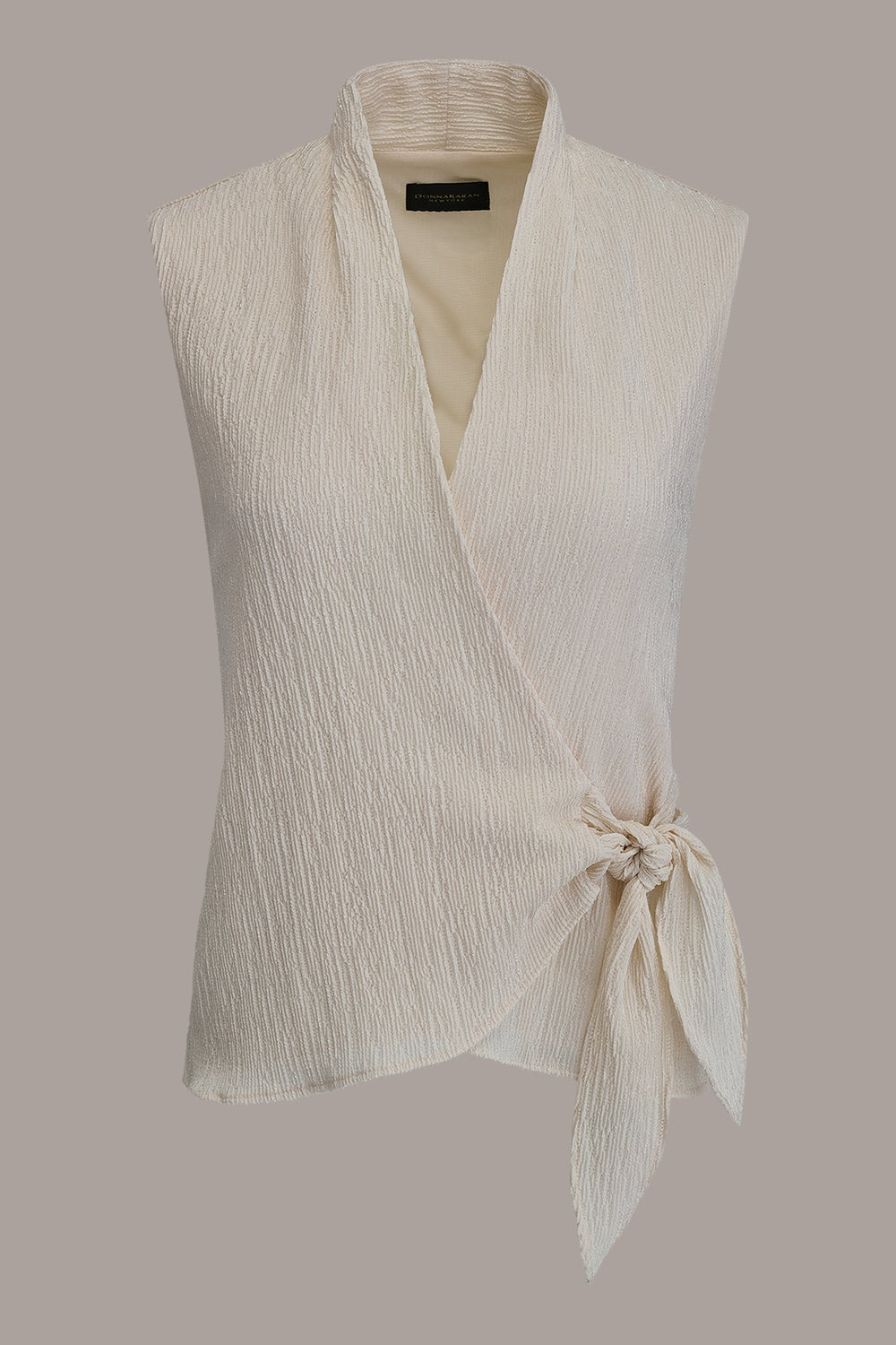 Donna Karan | WRAP-EFFECT CRINKLE TOP