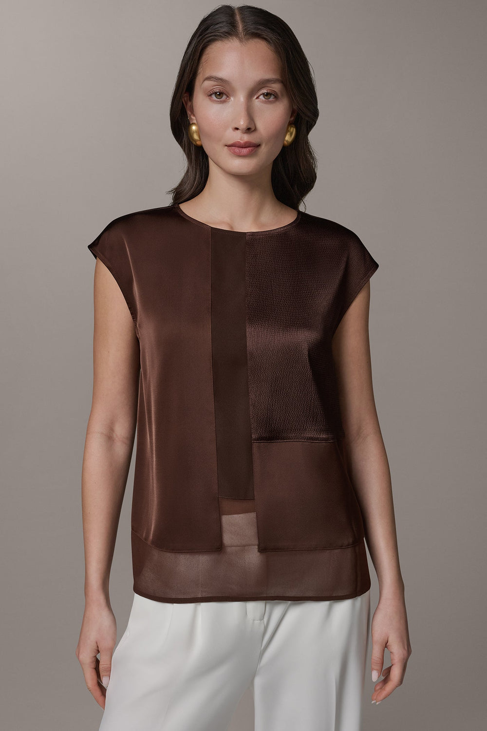 Donna Karan | MIXED MEDIA BLOUSE