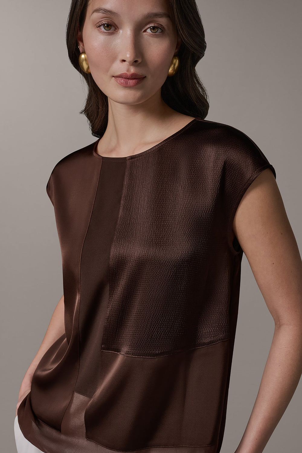 Donna Karan | MIXED MEDIA BLOUSE