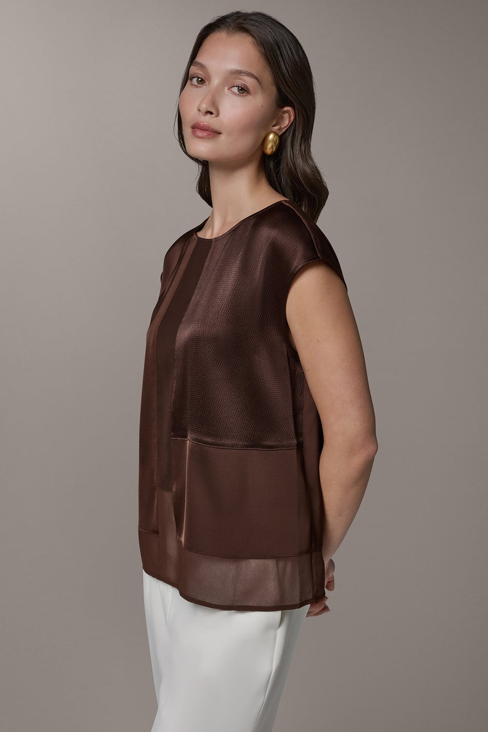 Donna Karan | MIXED MEDIA BLOUSE