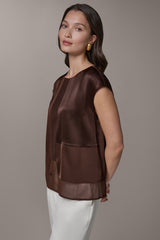 Donna Karan | MIXED MEDIA BLOUSE