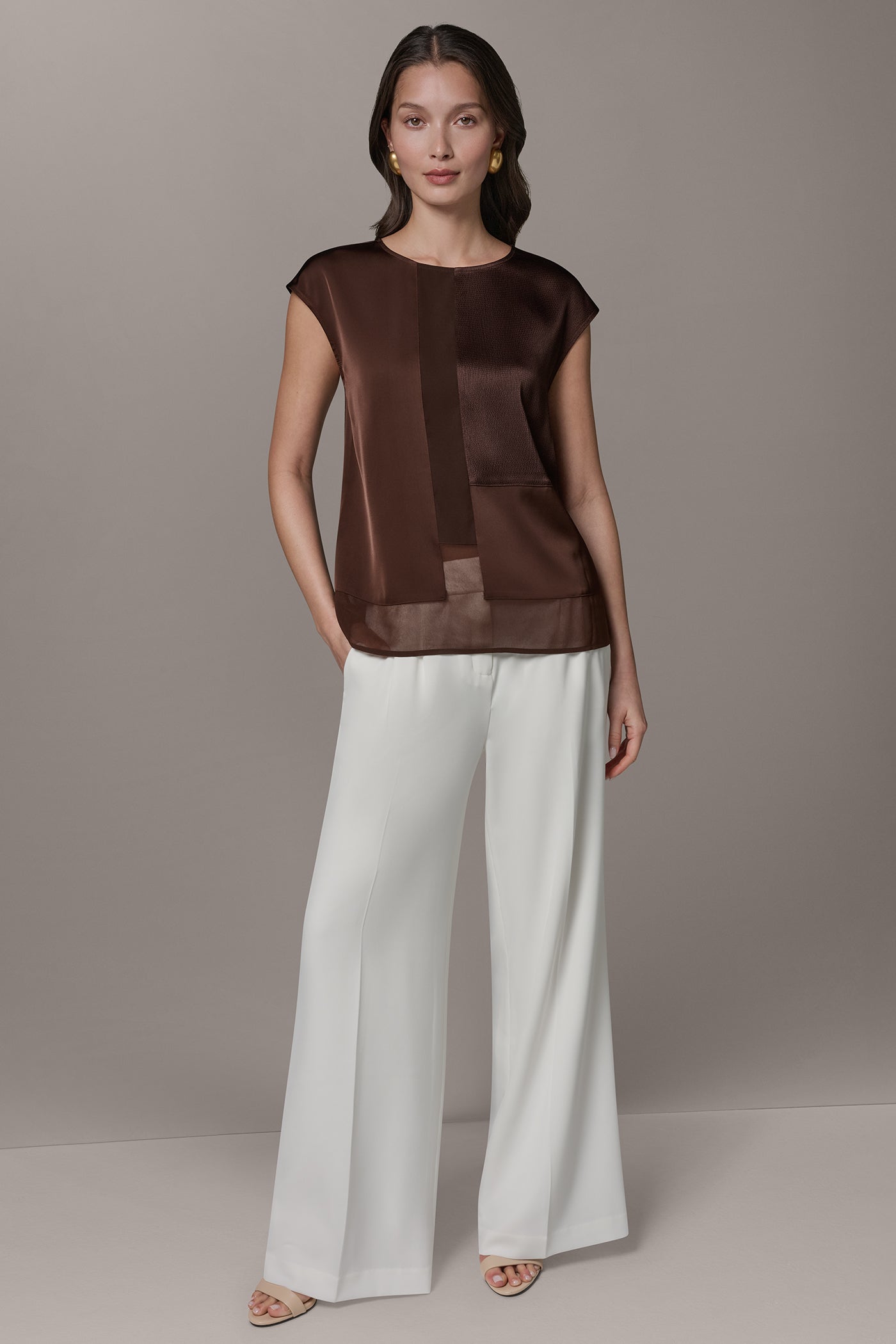 Donna Karan | MIXED MEDIA BLOUSE