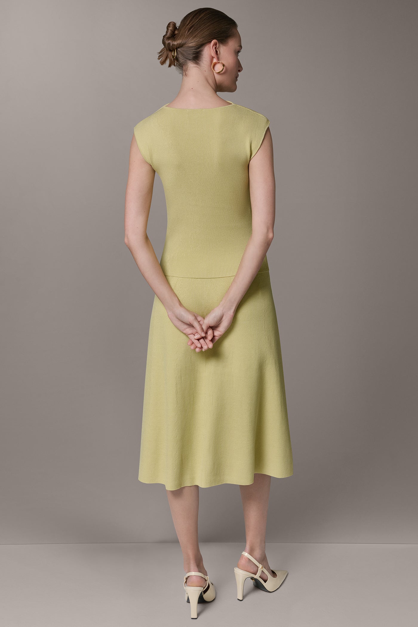 Donna Karan | SLEEVELESS ASYMMETRIC BOATNECK SWEATER