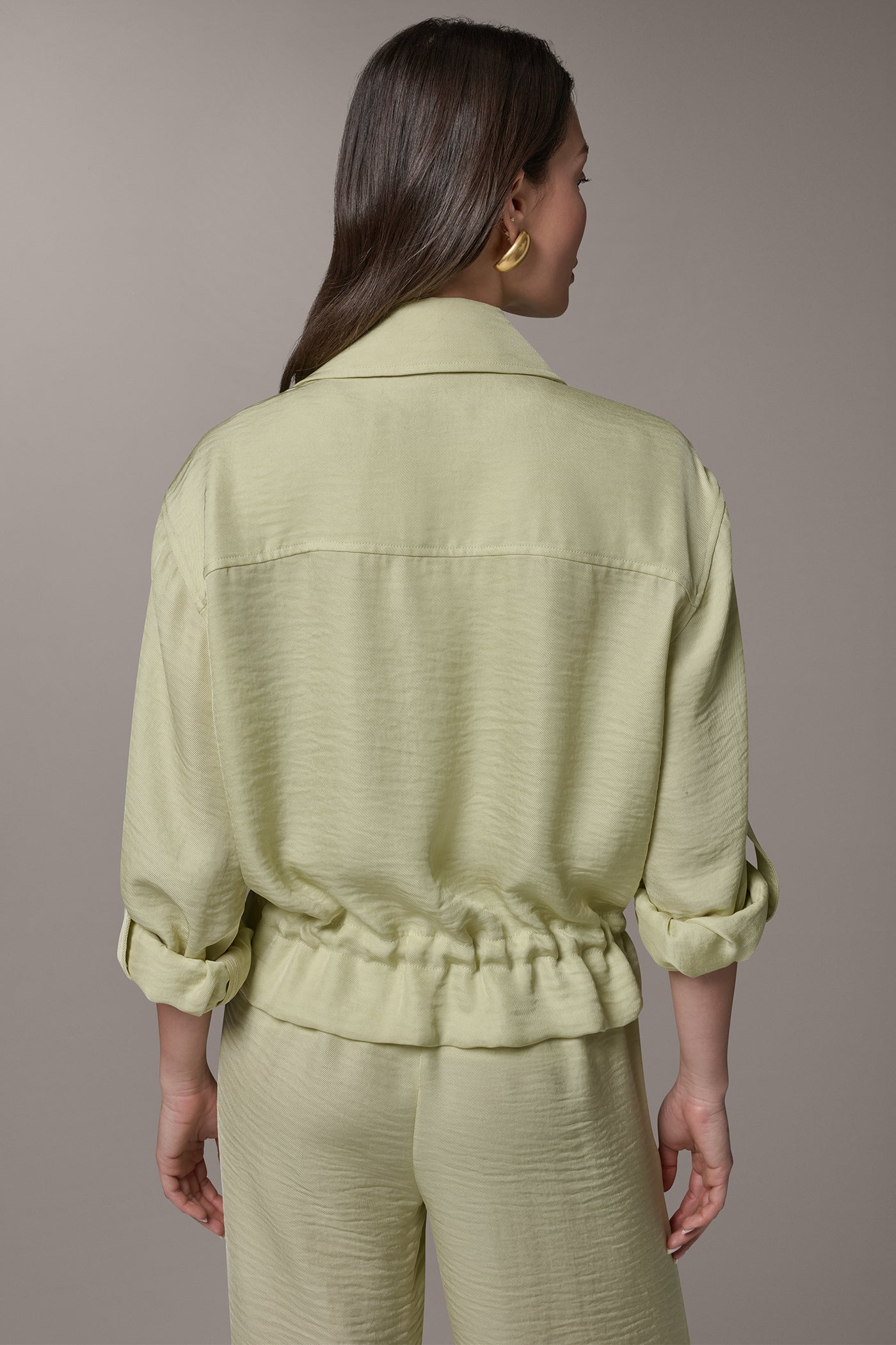 Donna Karan | LONG SLEEVE TIE WAIST SHIRT