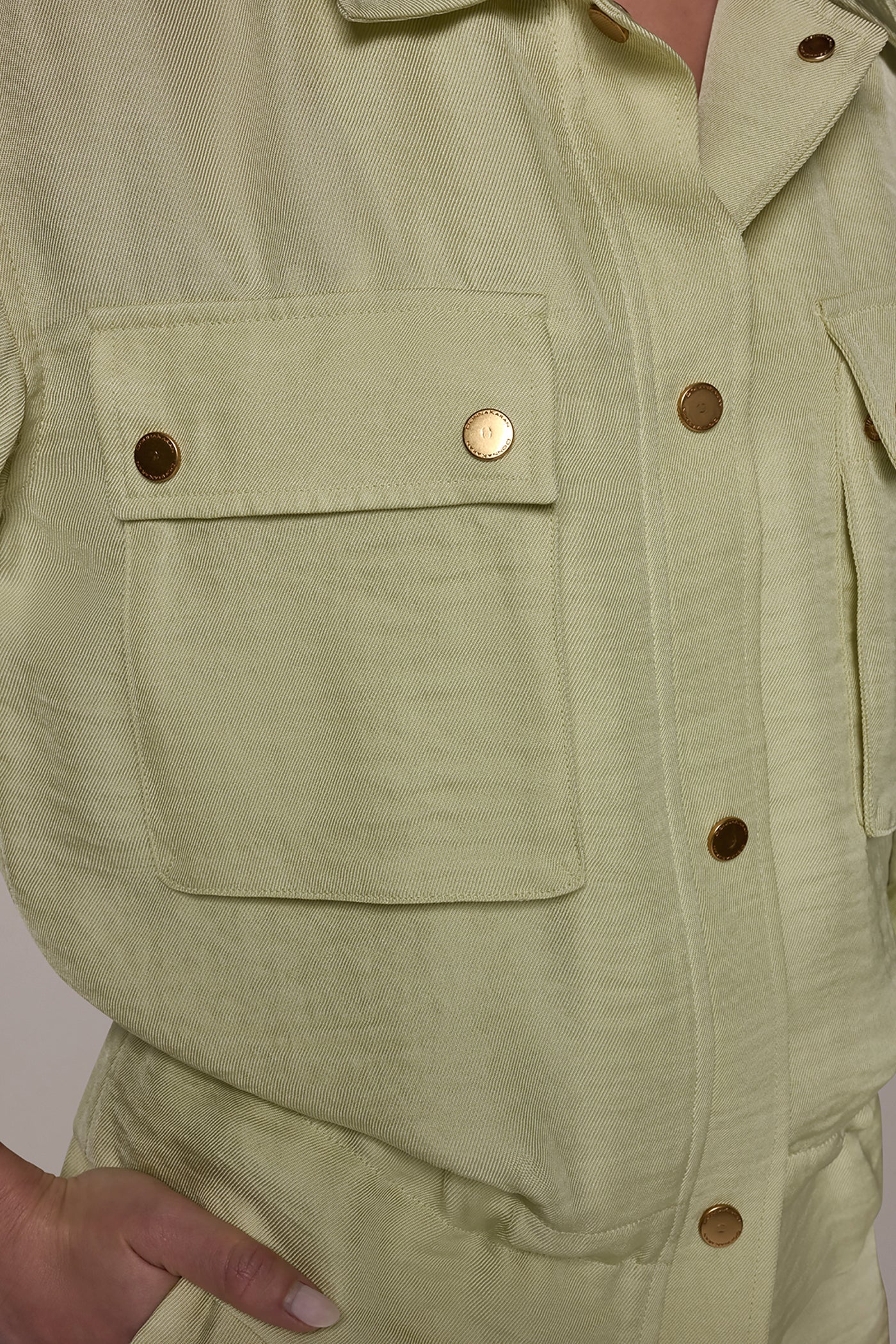 Donna Karan | LONG SLEEVE TIE WAIST SHIRT