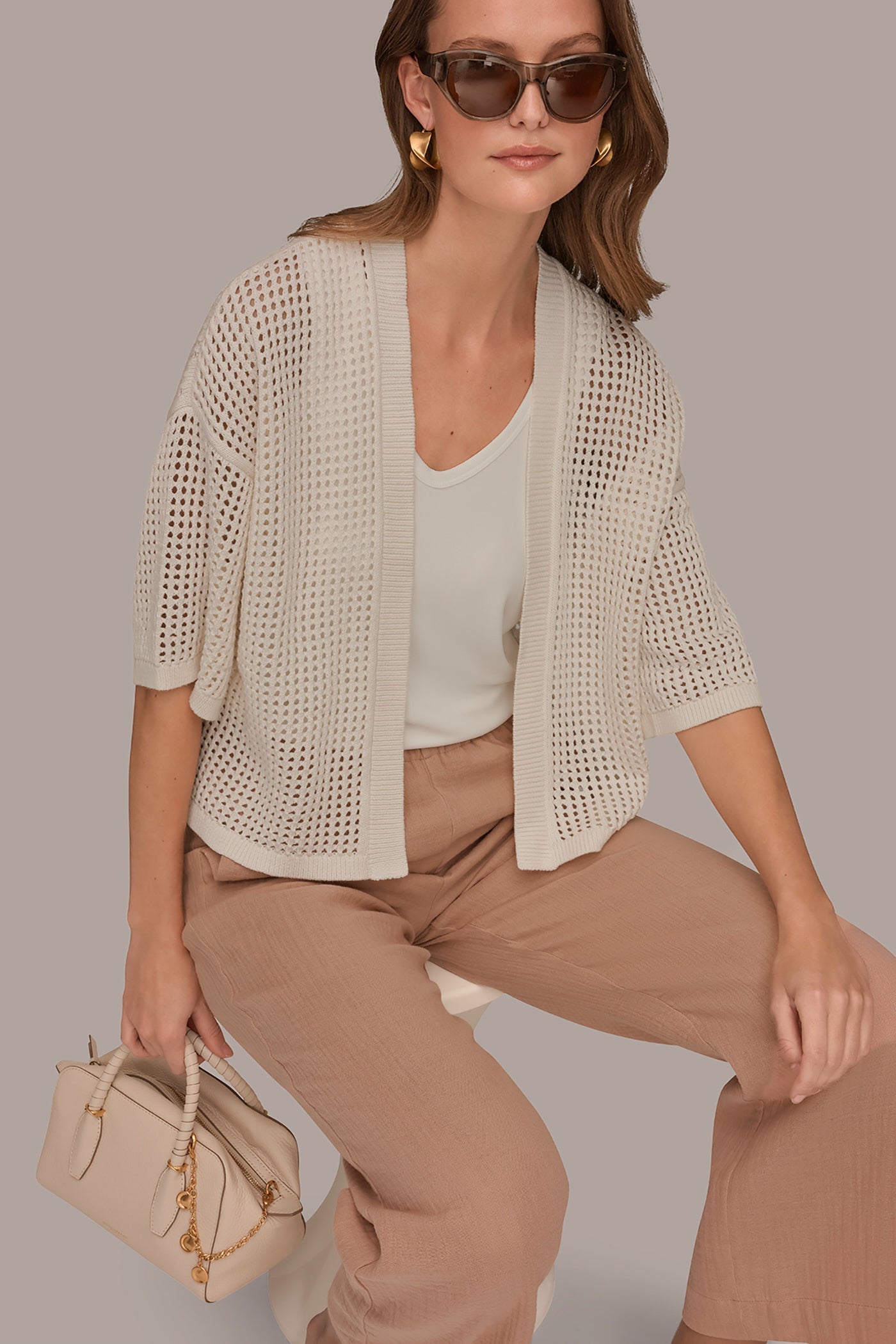 Donna Karan | OPEN STITCH CARDIGAN