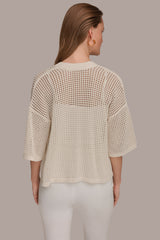Donna Karan | OPEN STITCH CARDIGAN
