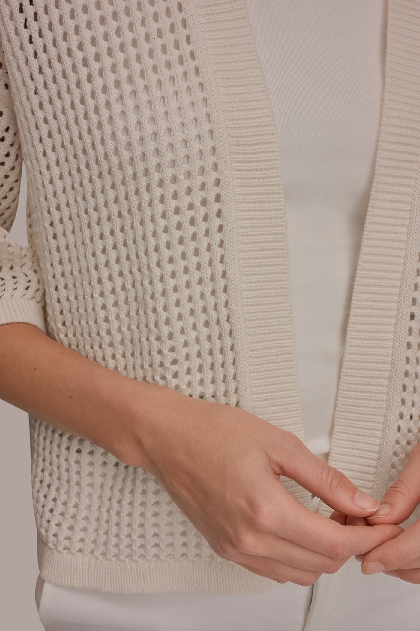 Donna Karan | OPEN STITCH CARDIGAN
