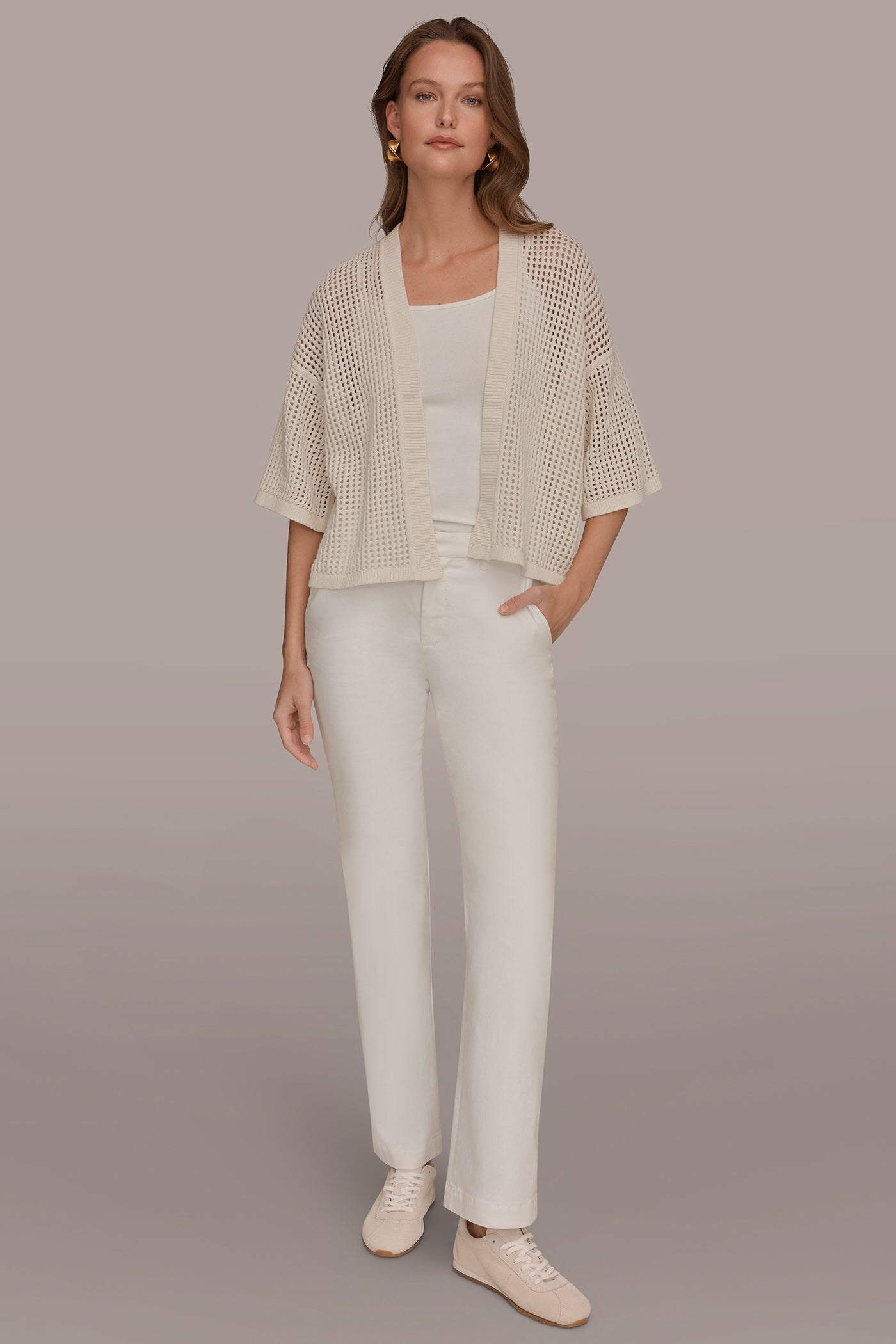 Donna Karan | OPEN STITCH CARDIGAN