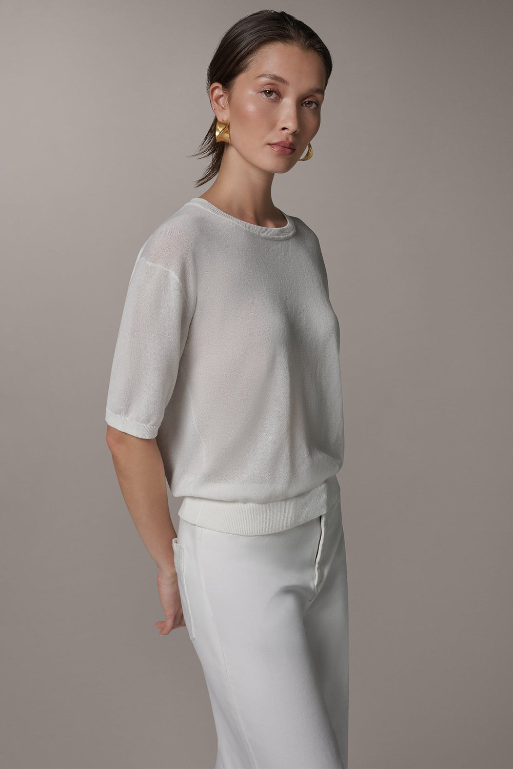 Donna Karan | ELBOW SLEEVE SWEATER