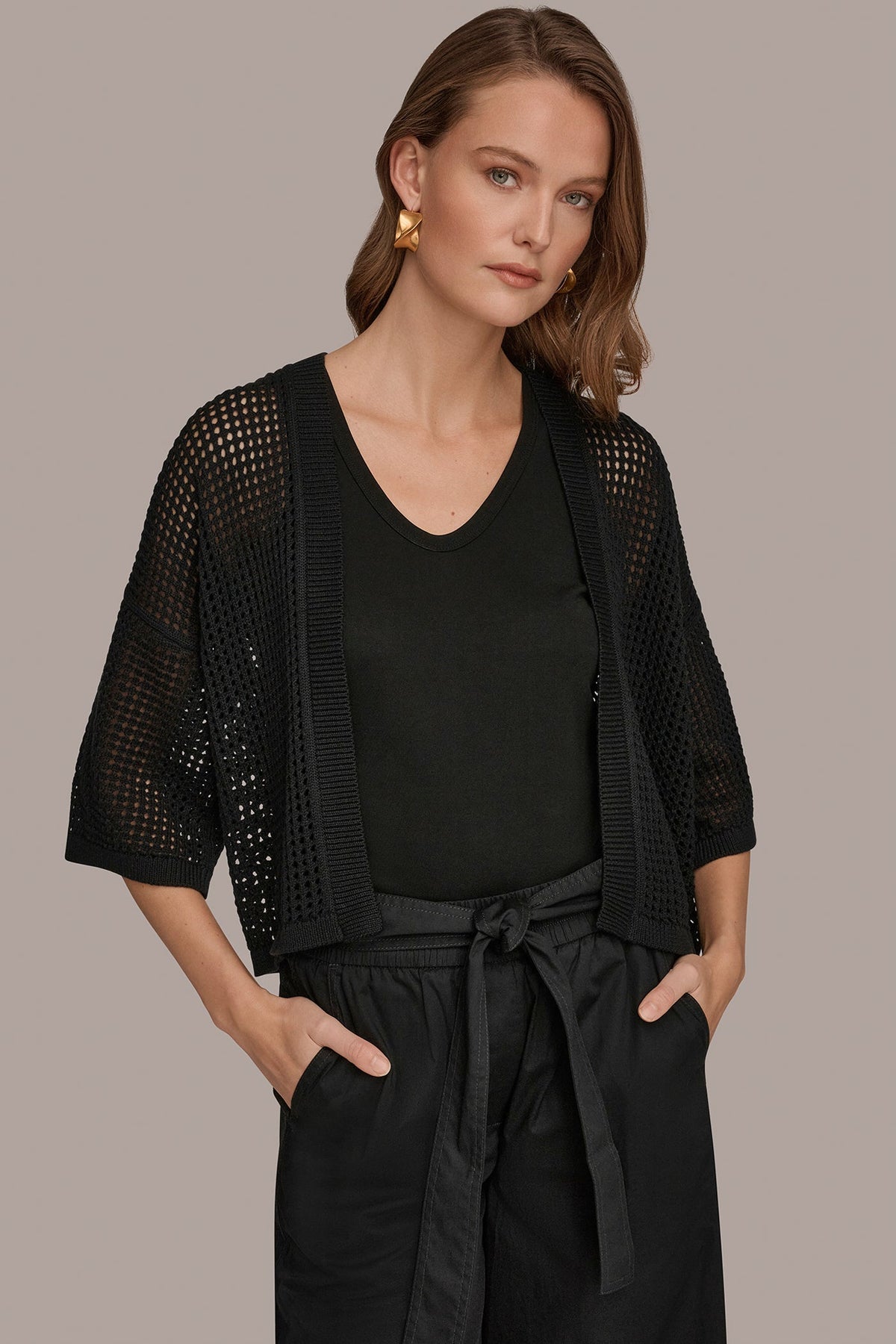 Donna Karan | OPEN STITCH CARDIGAN