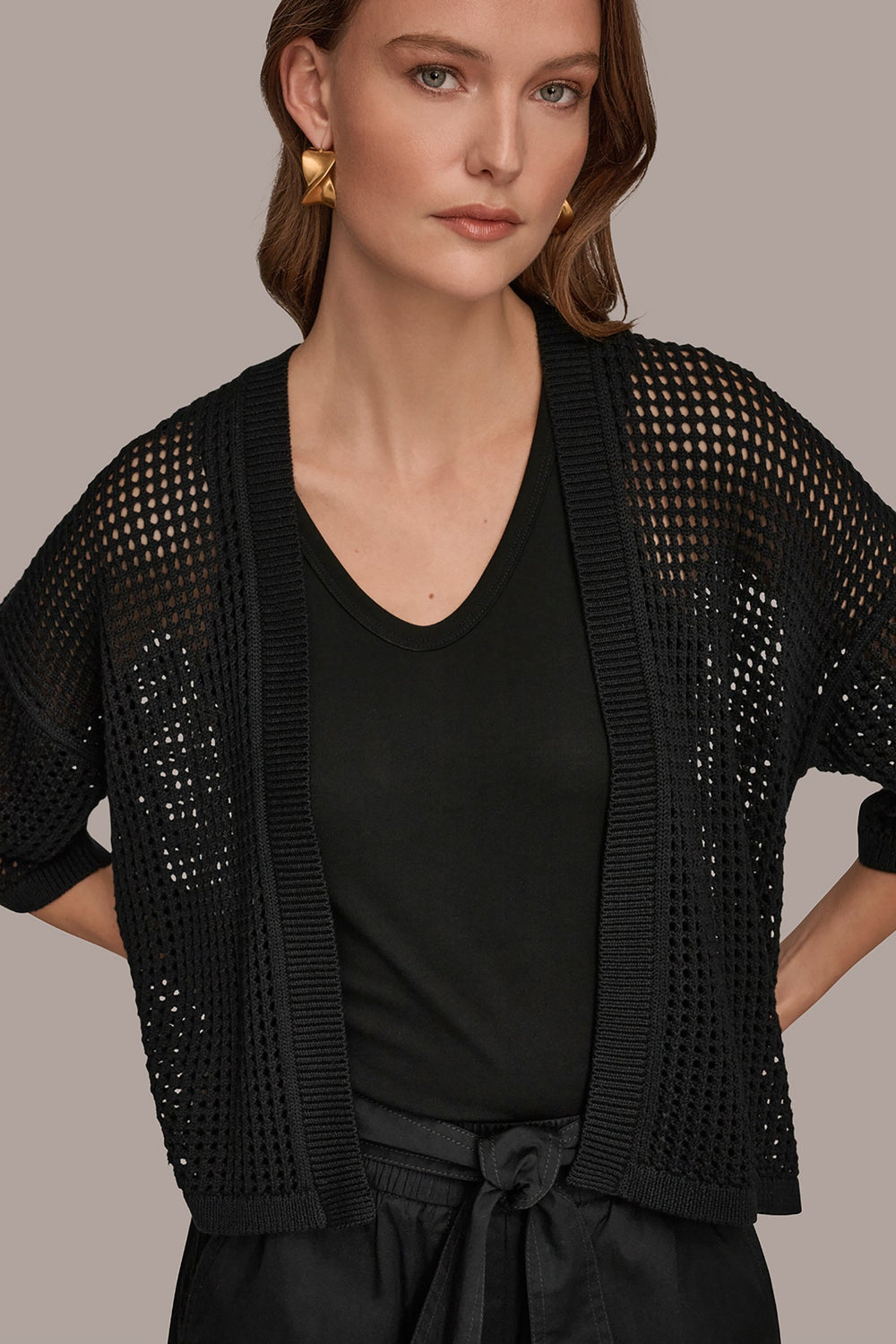 Donna Karan | OPEN STITCH CARDIGAN