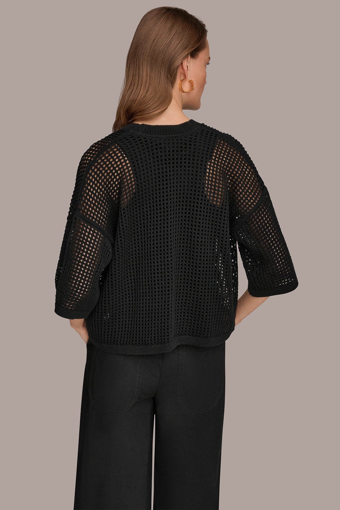 Donna Karan | OPEN STITCH CARDIGAN