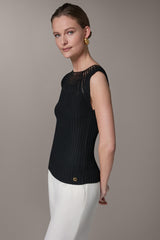 Donna Karan | RIBBED SLEEVLESS SWEATER