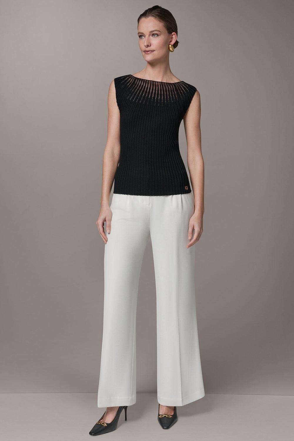 Donna Karan | RIBBED SLEEVLESS SWEATER
