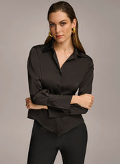 Donna Karan | COLLARED BUTTON DOWN BLOUSE