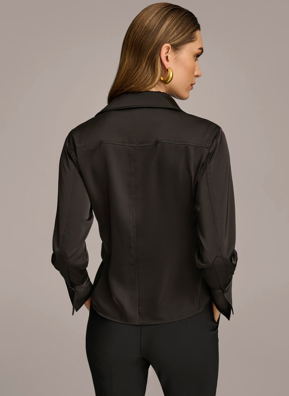Donna Karan | COLLARED BUTTON DOWN BLOUSE