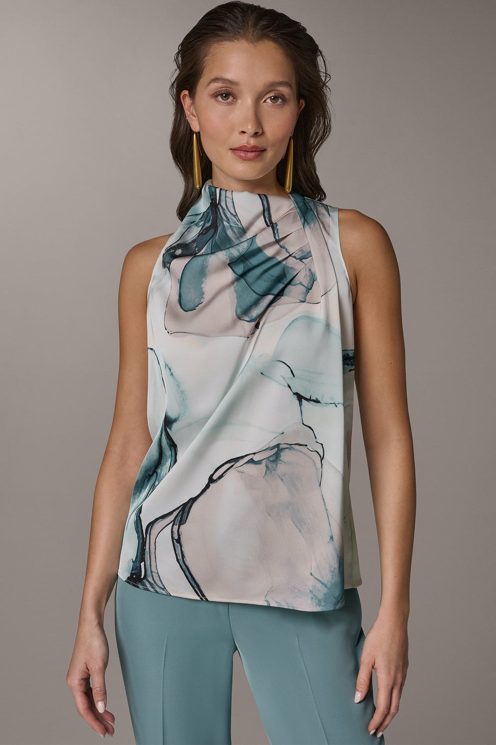 Donna Karan | DRAPE TWIST SHOULDER BLOUSE