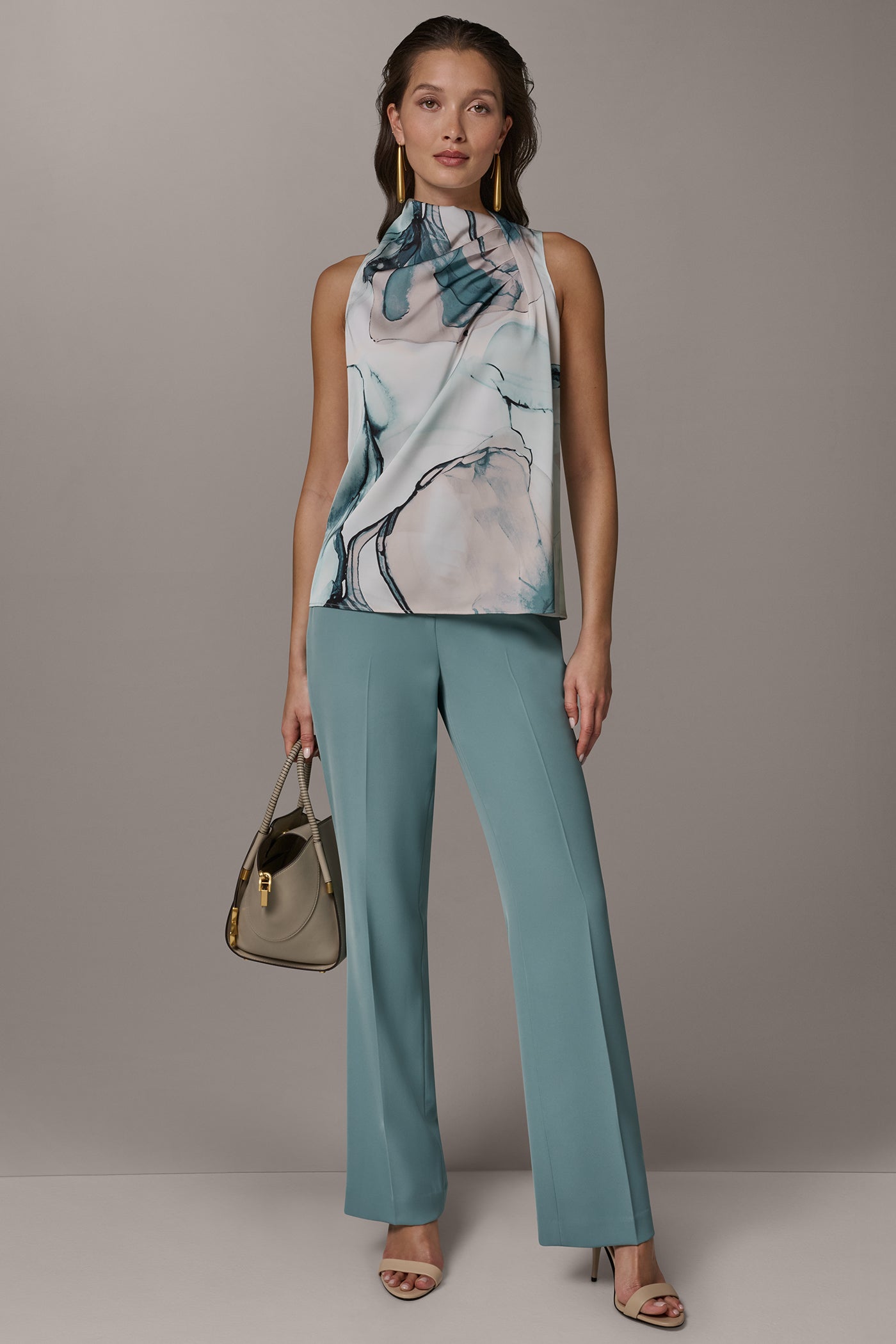Donna Karan | DRAPE TWIST SHOULDER BLOUSE