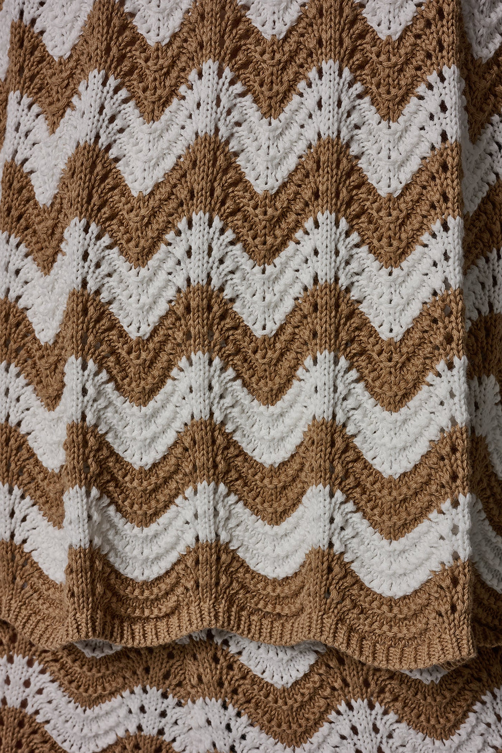 Donna Karan | SLEEVELESS POINTELLE STRIPE SWEATER