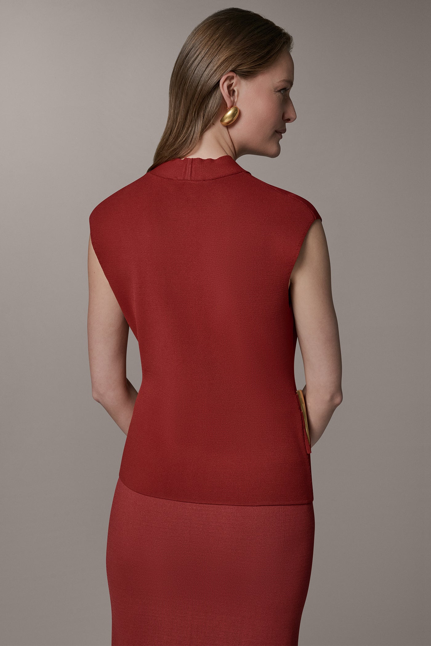 Donna Karan | V-NECK WRAP-EFFECT TOP