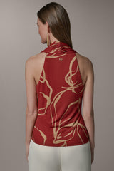 Donna Karan | RUCHED V-NECK TOP