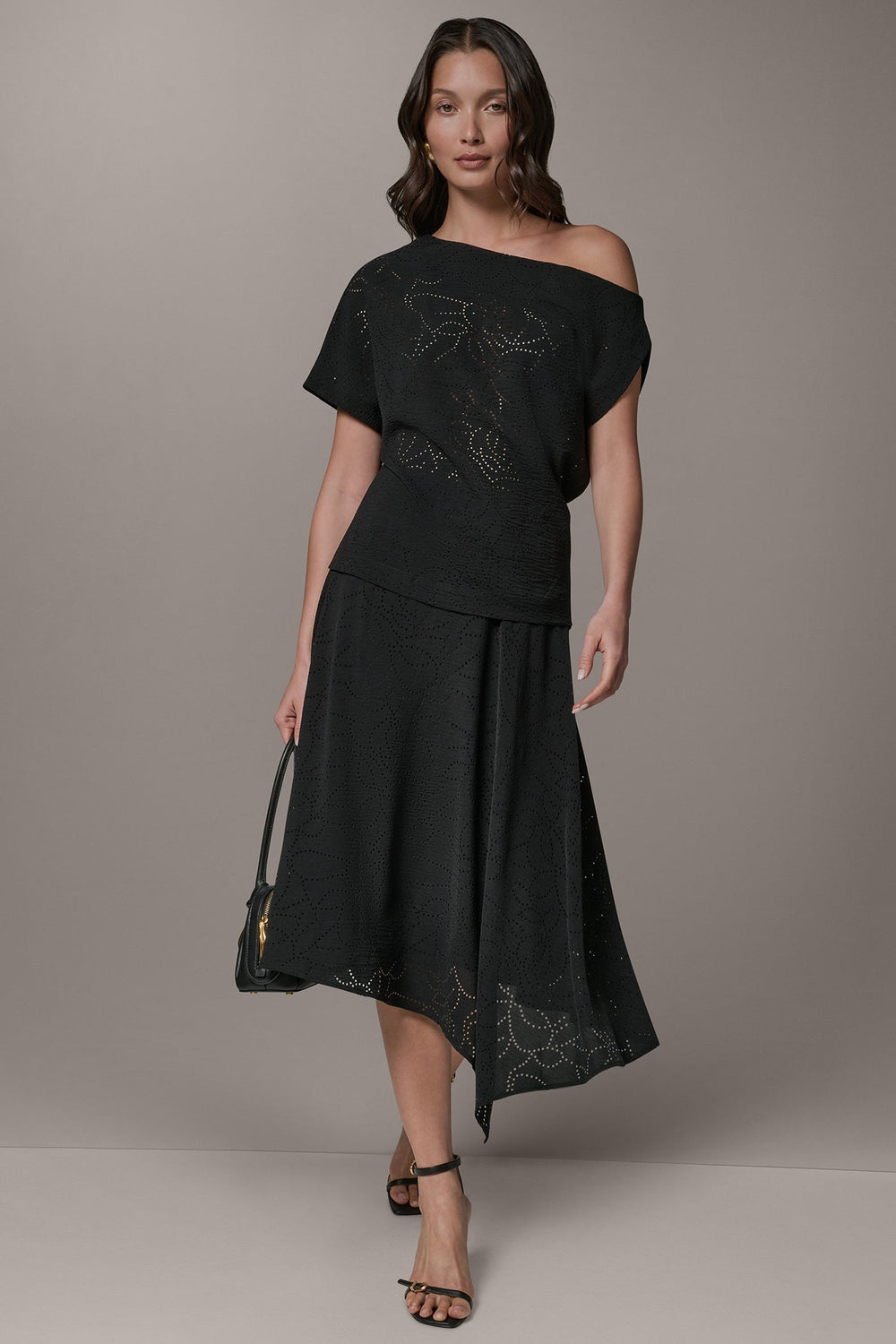 Donna Karan | SLEEVELESS ASYMMETRIC LASER CUT TOP