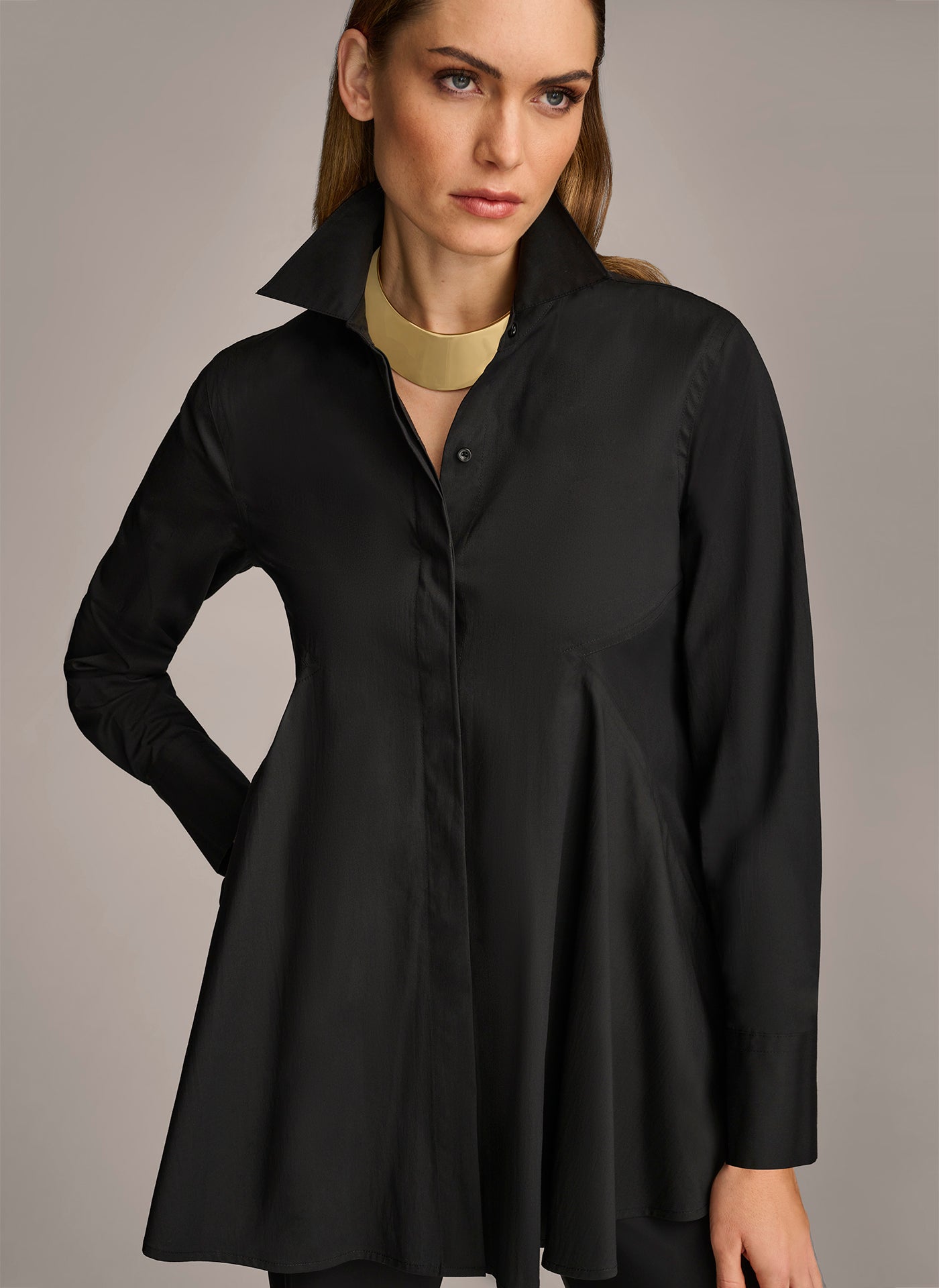 Donna Karan | LONG SLEEVE A-LINE TUNIC