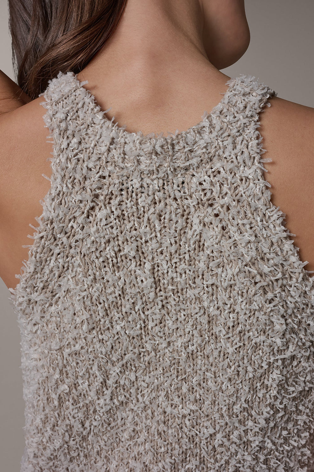 Donna Karan | SLEEVELESS HALTER SWEATER TANK
