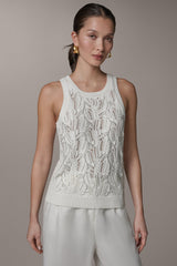 Donna Karan | SLEEVELESS SEQUIN SWEATER TANK