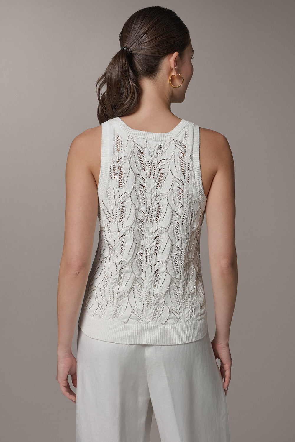 Donna Karan | SLEEVELESS SEQUIN SWEATER TANK