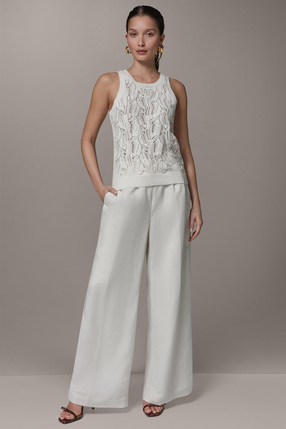Donna Karan | SLEEVELESS SEQUIN SWEATER TANK