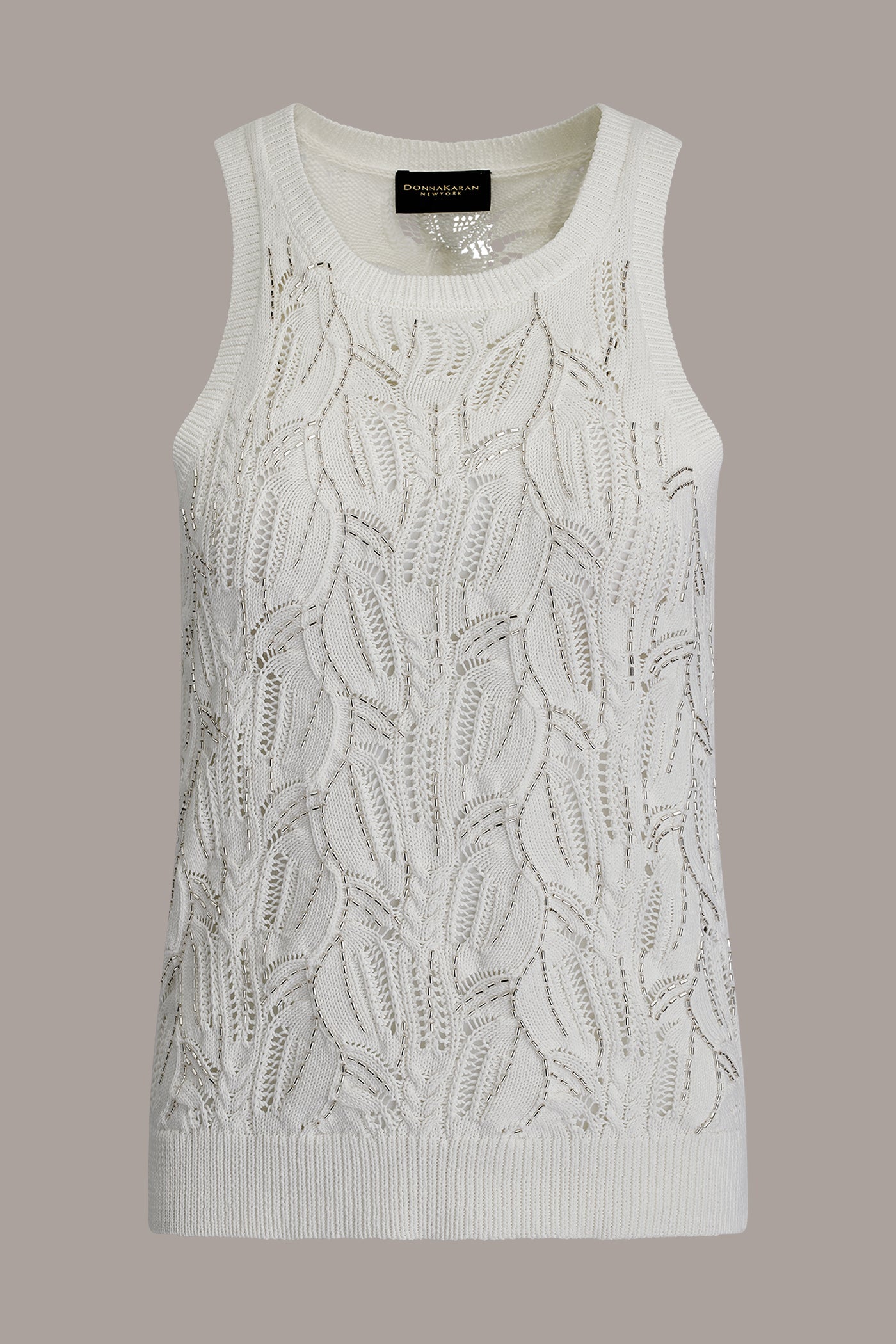 Donna Karan | SLEEVELESS SEQUIN SWEATER TANK