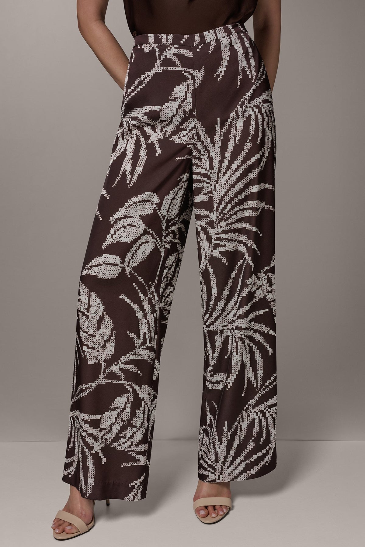Donna Karan | HIGH-RISE PRINT WIDE-LEG PANT