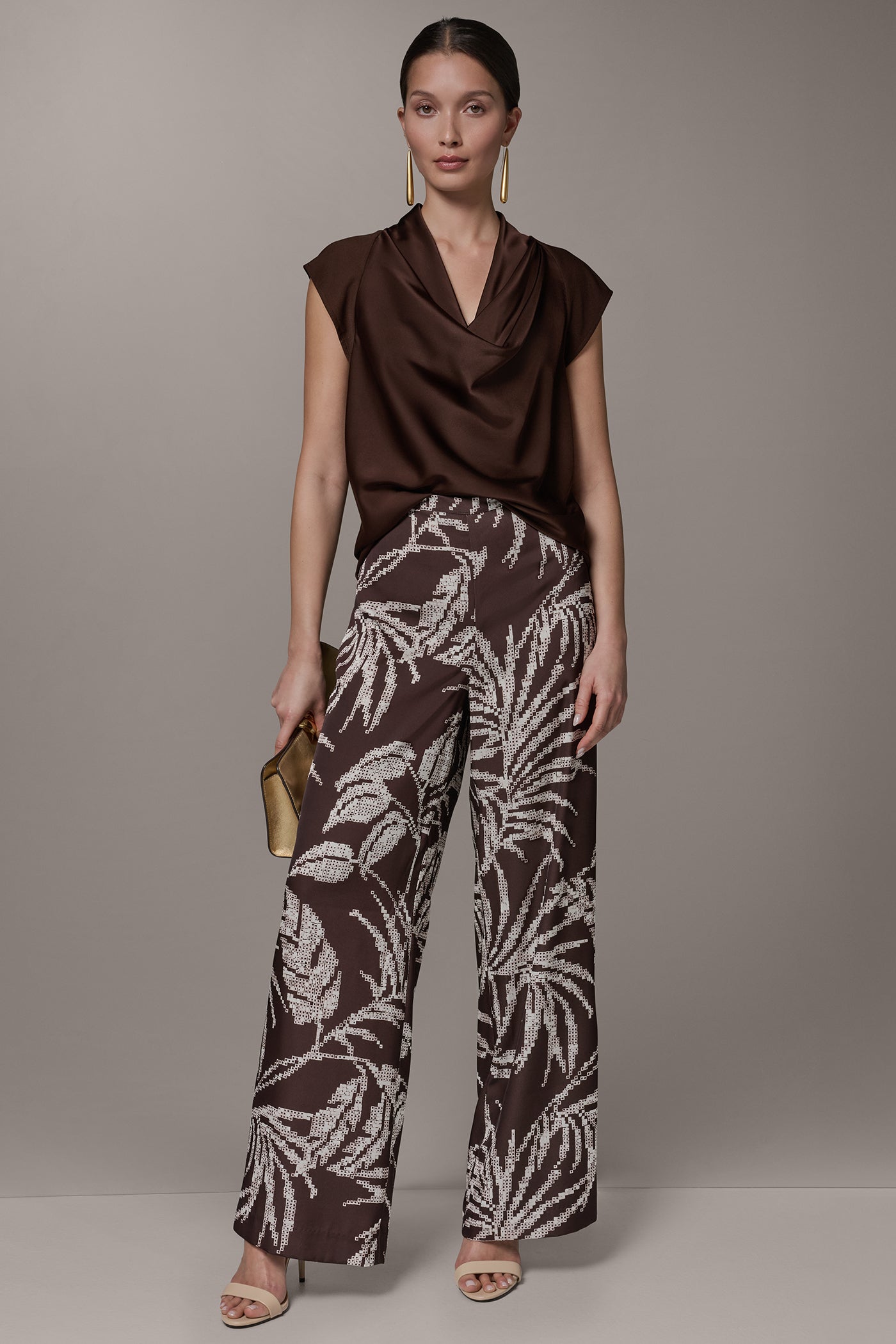 Donna Karan | HIGH-RISE PRINT WIDE-LEG PANT