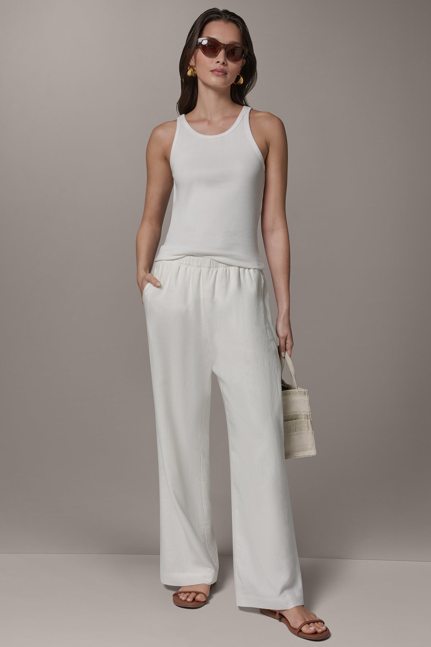 Donna Karan | MID-RISE STRAIGHT-LEG ANKLE PANT