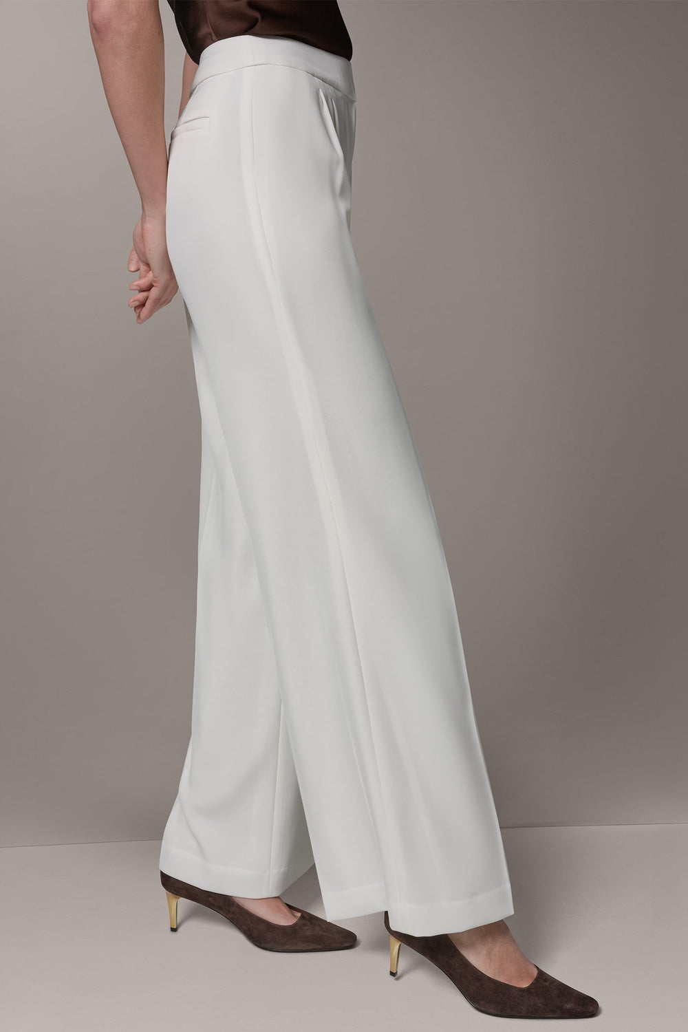 Donna Karan | MID-RISE PLEATED WIDE-LEG PANT