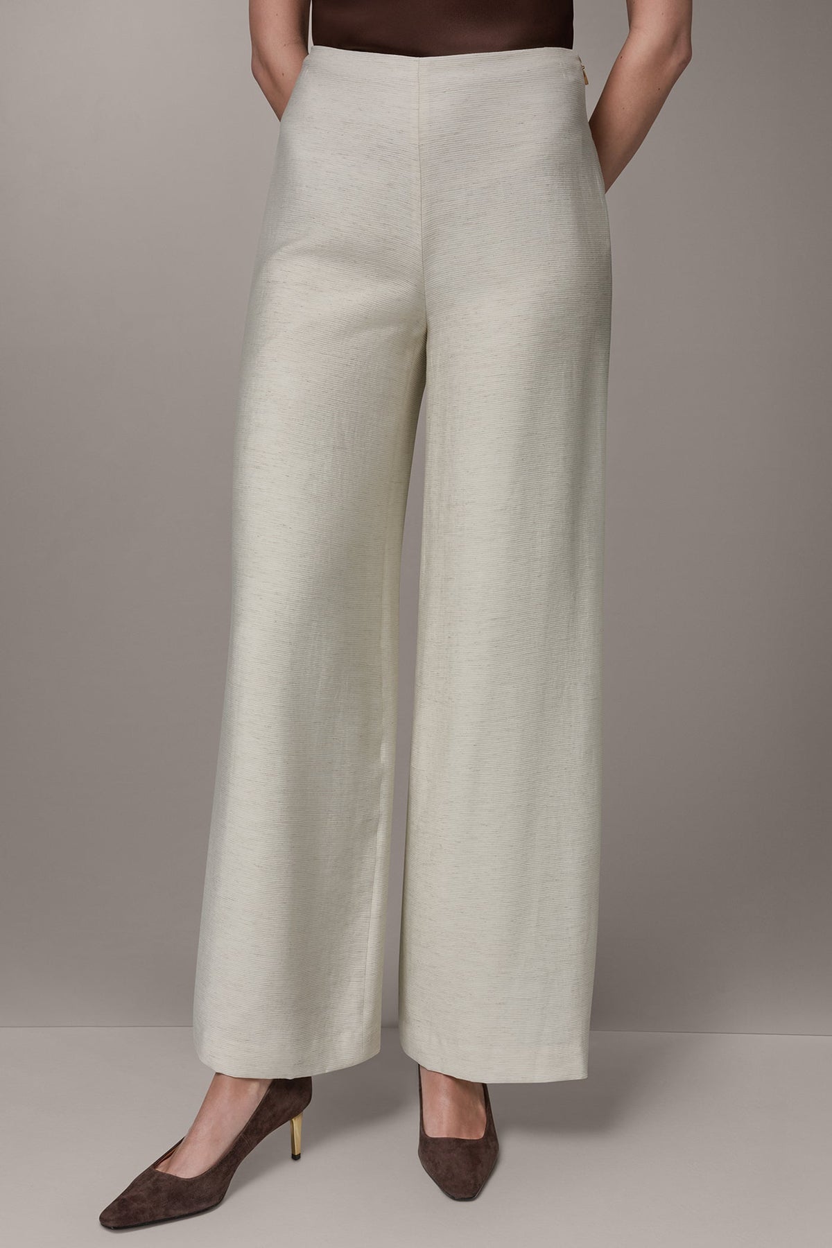 Donna Karan | EXTRA HIGH-RISE MÈLANGE WIDE-LEG PANT