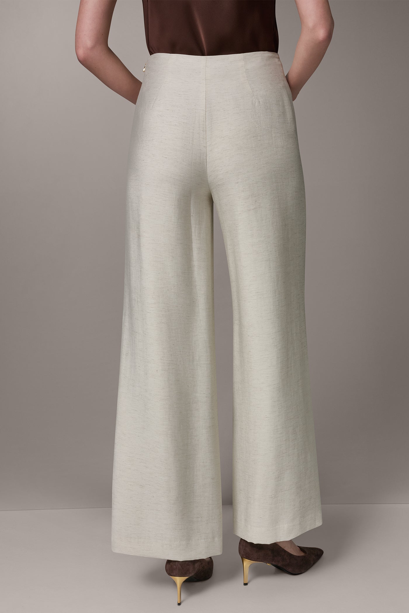 Donna Karan | EXTRA HIGH-RISE MÈLANGE WIDE-LEG PANT