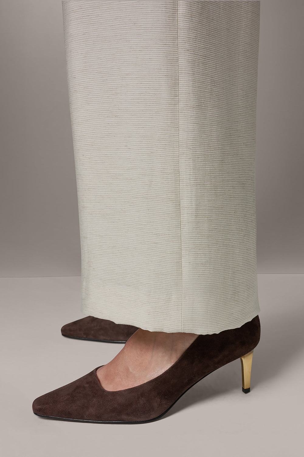 Donna Karan | EXTRA HIGH-RISE MÈLANGE WIDE-LEG PANT