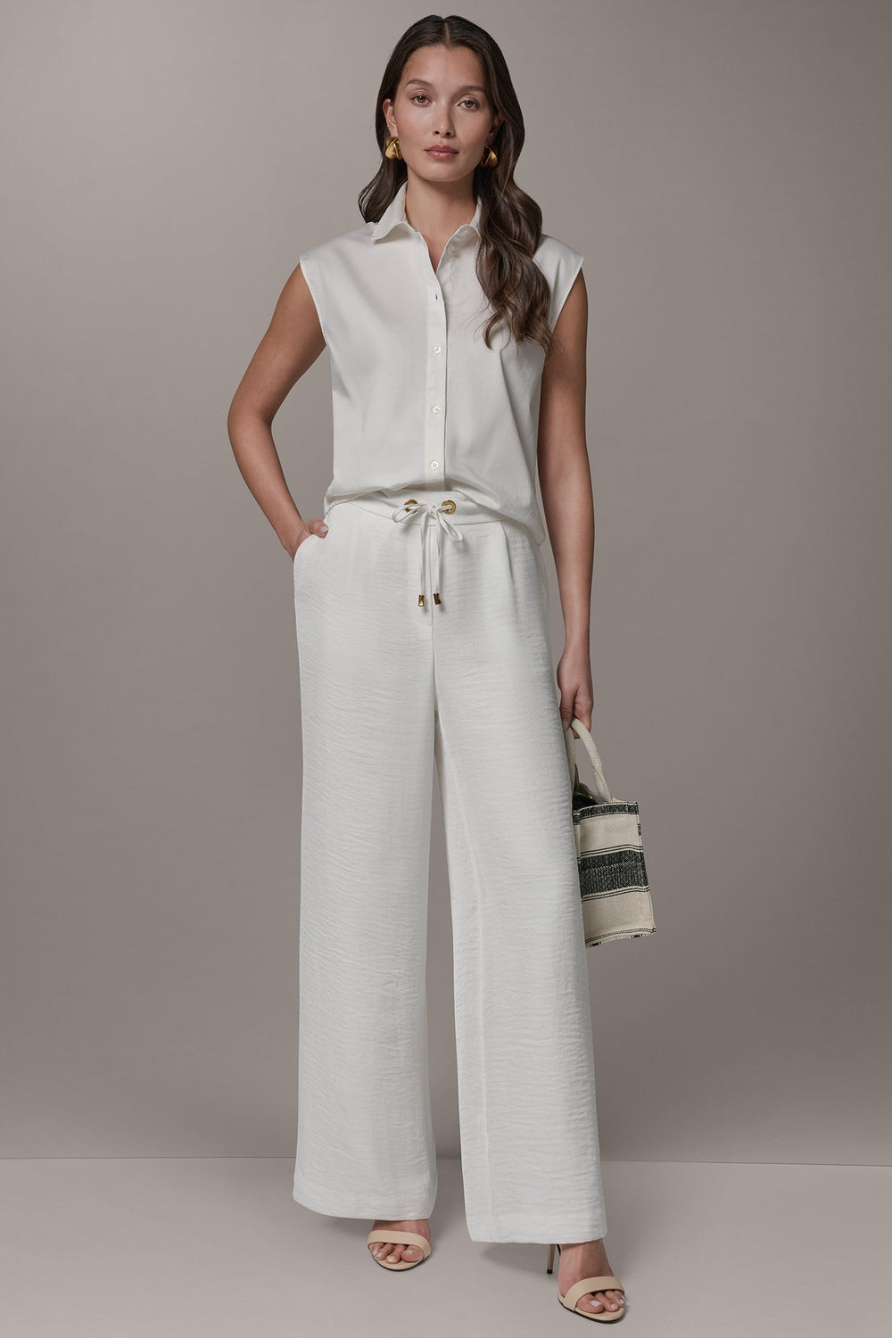 Donna Karan | EXTRA HIGH-RISE WIDE-LEG PULL-ON PANT
